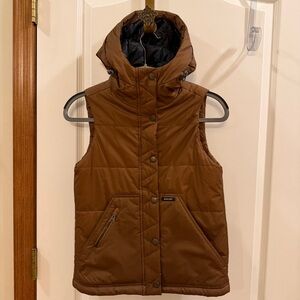 Holden NEW! Ladies XS Chocolate Brown/Jet Black Snowboard Vest $130 Retail
